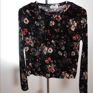 Velvet Floral Long Sleeve
